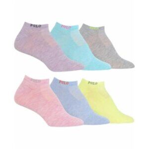 Polo Ralph Lauren Women's 6-Pk. Logo-Tipped Low-Cut Socks - Lavender New